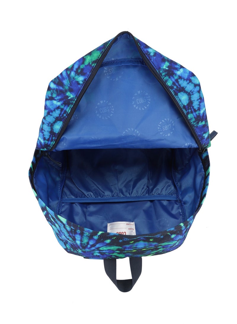 CUBS Tie Dyed Waterproof Kids 28L Backpack with zip closure Ideal for 6-12 years age group, Compatible with 15" Laptop - Image 4