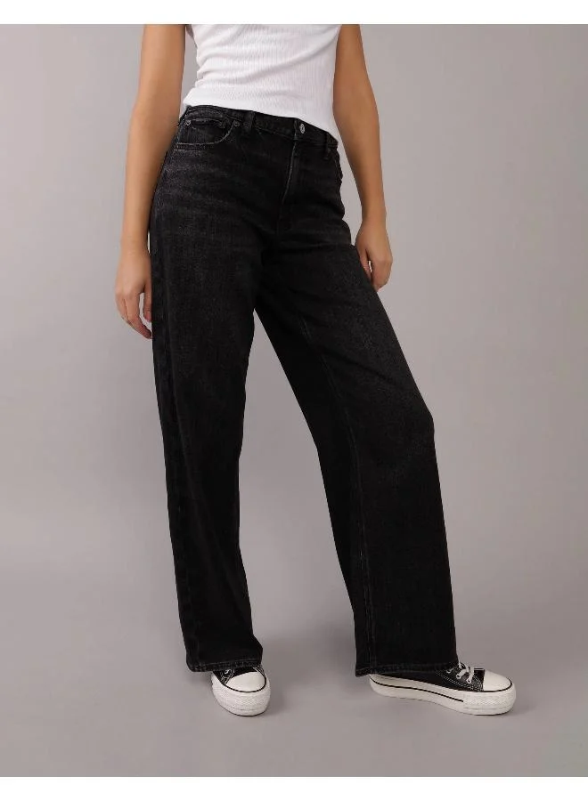 امريكان ايجل AE Strigid Super High-Waisted Baggy Wide-Leg Ankle Jean