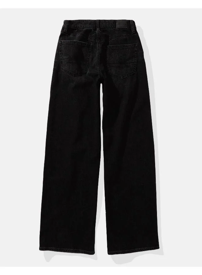 امريكان ايجل AE Strigid Super High-Waisted Baggy Wide-Leg Ankle Jean