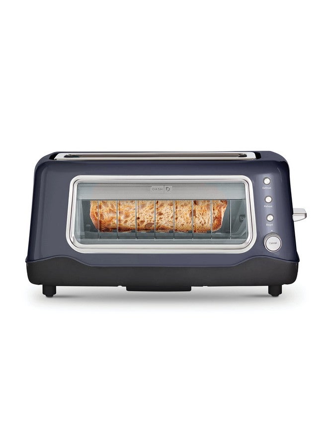 DASH Clear View Toaster: Extra Wide Slot Toaster with See Through Window - Defrost, Reheat + Auto Shut Off Feature for Bagels, Specialty Breads & other Baked Goods - Grey - Image 1