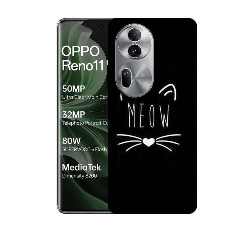 EYE CATCH Printed Protective Case Cover For Oppo Reno 11 Pro -  Meow - Image 1