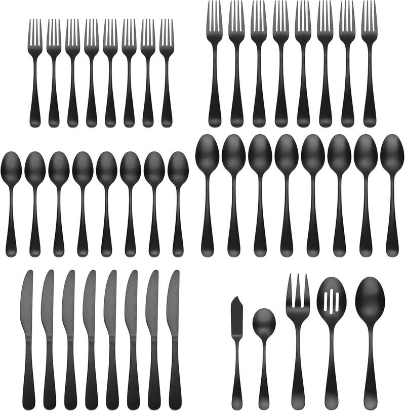 Cambridge Black 45Piece Flatware Set Rhiannon Satin - Image 2