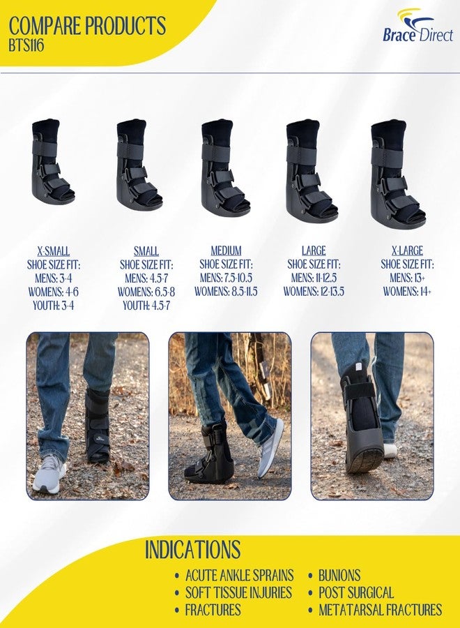Brace Direct CAM Walker Fracture Boot Short - Lightweight Walking Boot for Foot & Ankle Injuries, Sprains & Stress Fractures - Doctor-Recommended (Men’s 7.5–10.5 / Women’s 8.5–11.5) - Image 3