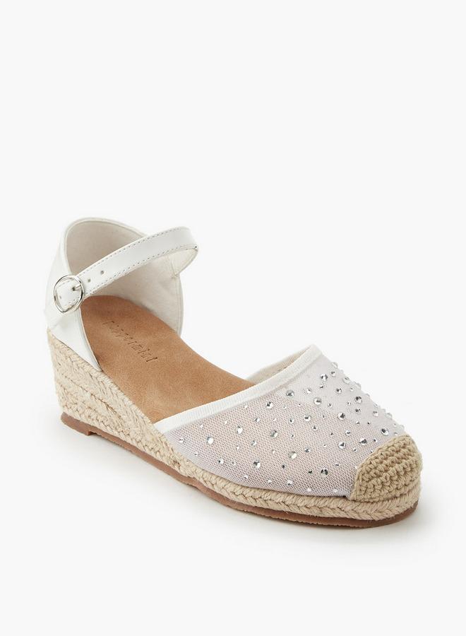 Peppermint Girls Wedge Heel Espadrille Sandals - Image 2