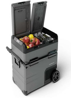 55L Smart Fridge & Freezer with Independent Dual Compartment, 15600mAh Li-ion Battery Up to 12H Battery Life, Low Energy Consumption, Heavy-Duty Handle, 20°C to 20°C Refrigeration Range