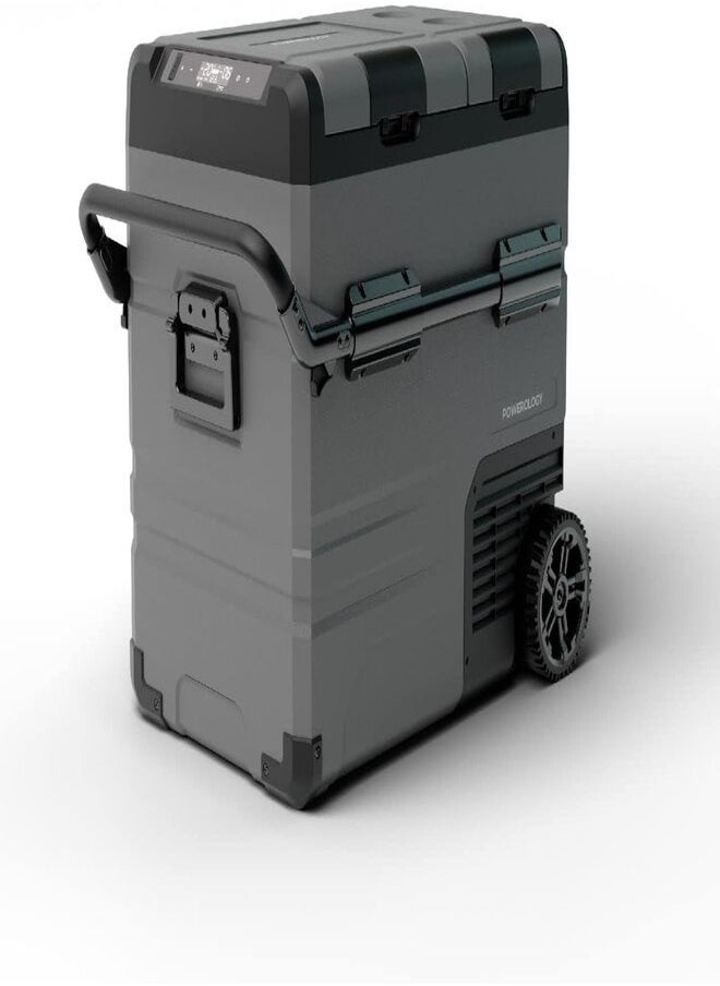 Powerology - 55L Smart Fridge & Freezer with Independent Dual Compartment, 15600mAh Li-ion Battery Up to 12H Battery Life, Low Energy Consumption, Heavy-Duty Handle, 20°C to 20°C Refrigeration Range - Image 1