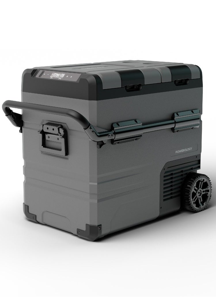 Powerology - 55L Smart Fridge & Freezer with Independent Dual Compartment, 15600mAh Li-ion Battery Up to 12H Battery Life, Low Energy Consumption, Heavy-Duty Handle, 20°C to 20°C Refrigeration Range - Image 1