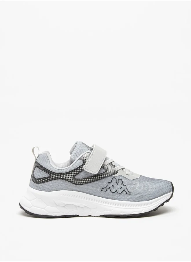 Kappa Boys' Mesh Textured Sports Shoes with Hook and Loop Closure