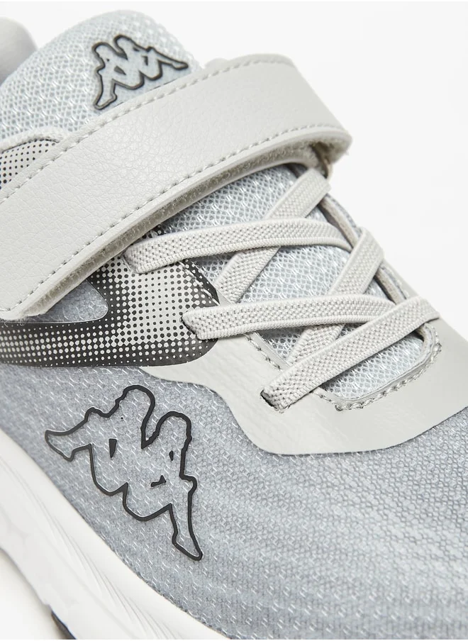 Kappa Boys' Mesh Textured Sports Shoes with Hook and Loop Closure