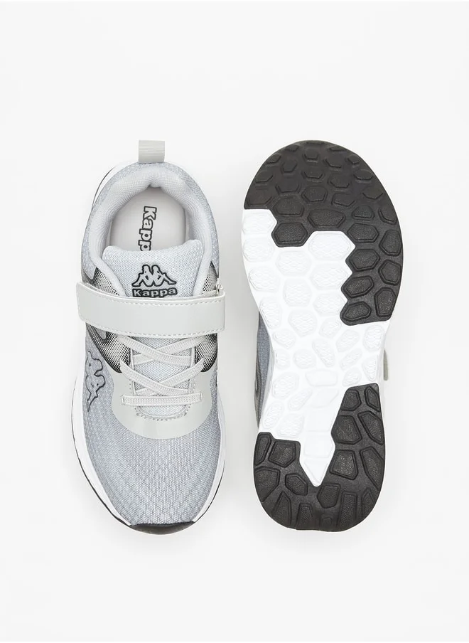 Kappa Boys' Mesh Textured Sports Shoes with Hook and Loop Closure