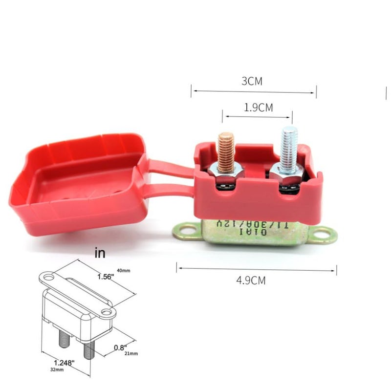 12V Auto Reset Circuit Breaker for Boat Dirt Bike and Special Vehicle with Protective Cover - Image 3