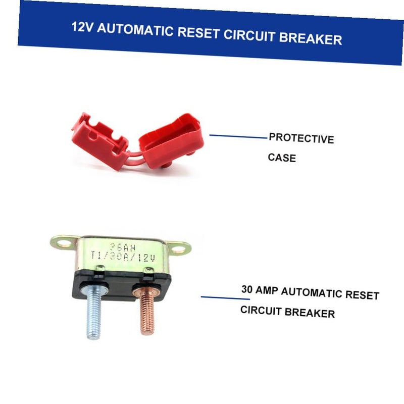 12V Auto Reset Circuit Breaker for Boat Dirt Bike and Special Vehicle with Protective Cover - Image 5