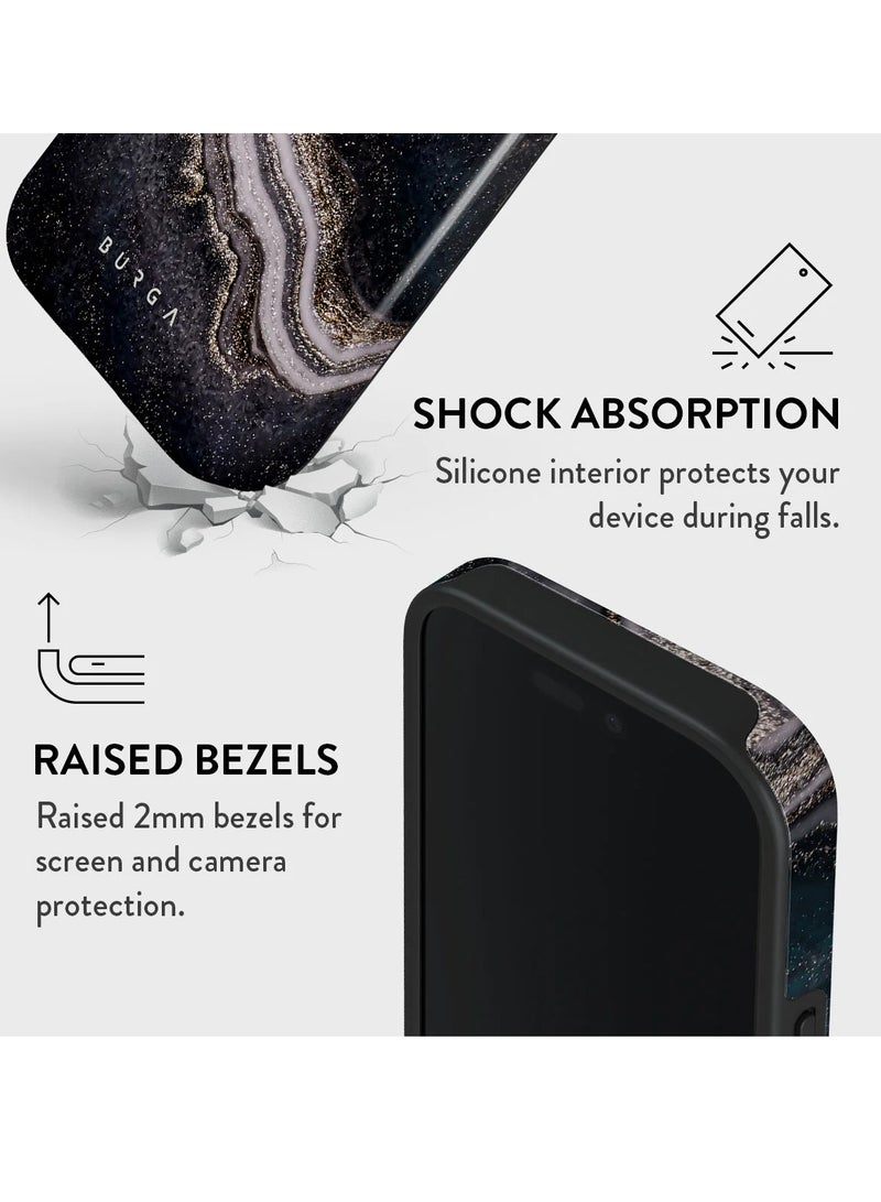 BURGA iPhone 16 Pro Max Case, 2 Piece Hard Shell + TPU Interior, Shock Absorption, All Port Accessible, Raised Bezel For Screen & Camera Protection, Never Fading HQ Print, Magic Night - Image 4