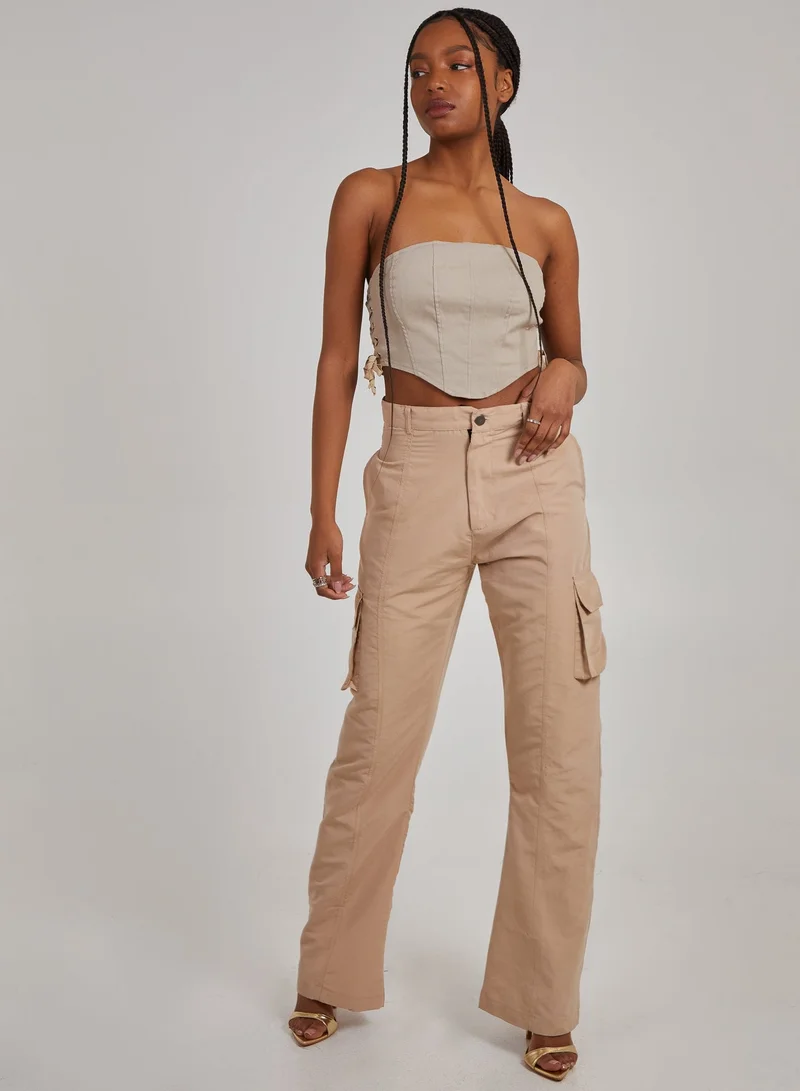 Pink Vanilla  Cargo Lace Up Corset Top for Women | Best Price UAE