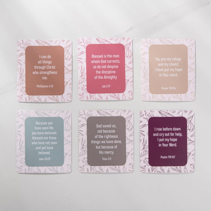DIVERSEBEE Bible Verse Cards, 60 Unique, Assorted Mini Scripture Encouragement Motivational Inspirational Prayer Cards, Christian Bible Gifts (Delicate) - Image 4