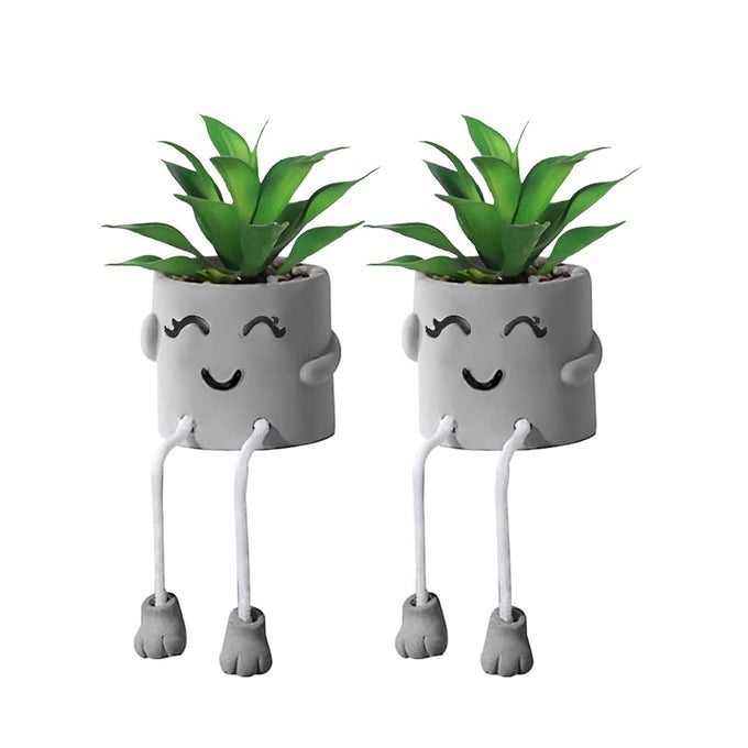 2PCS FAKE SUCCULENTS ARTIFICIAL PLANTS BATHROOM DECOR MINI PLANTS SHELF DECOR SMALL DESK PLANT FOR HOME DECOR CUTE FAUX PLANTS OFFICE DECOR FAKE PLANTS FOR WOMEN DESK