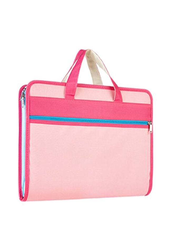 إسكدنيا حقيبة أكسفورد بسحاب متعددة الطبقات بتصميم مبتكر وردي