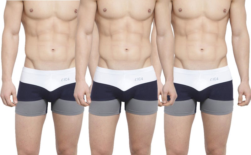 IC4 Store Men's Trico Trunk Combo Pack of 3 - Navy and Grey - Image 1