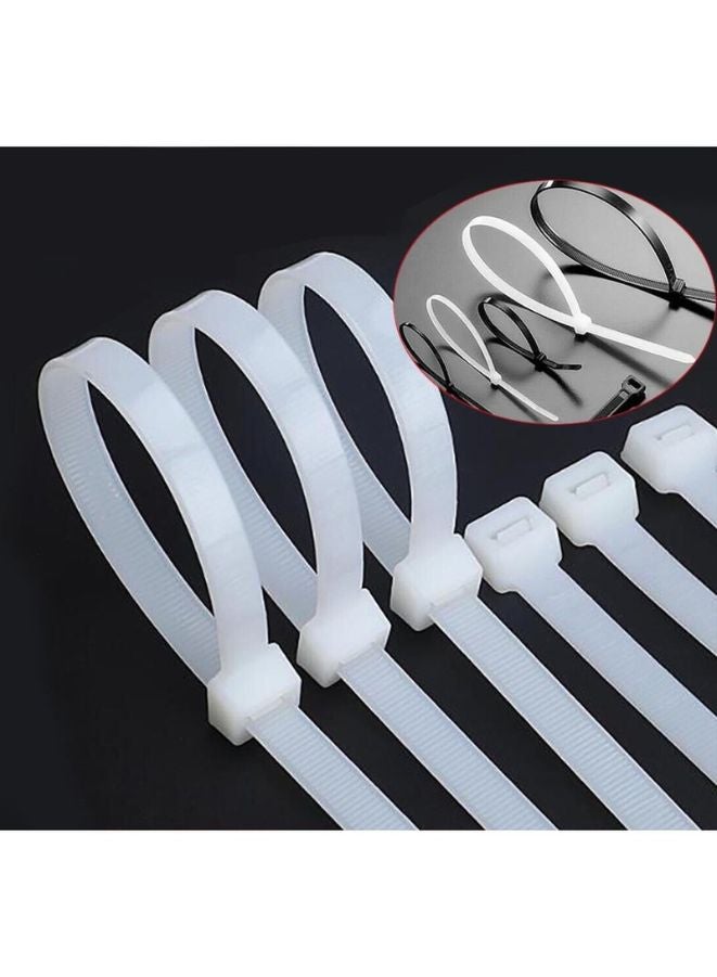 Professional Nylon Cable Ties 3x100mm - White Heavy Duty Zip Ties Pack of 100 - Industrial Strength Cable Management UAE  - Image 3