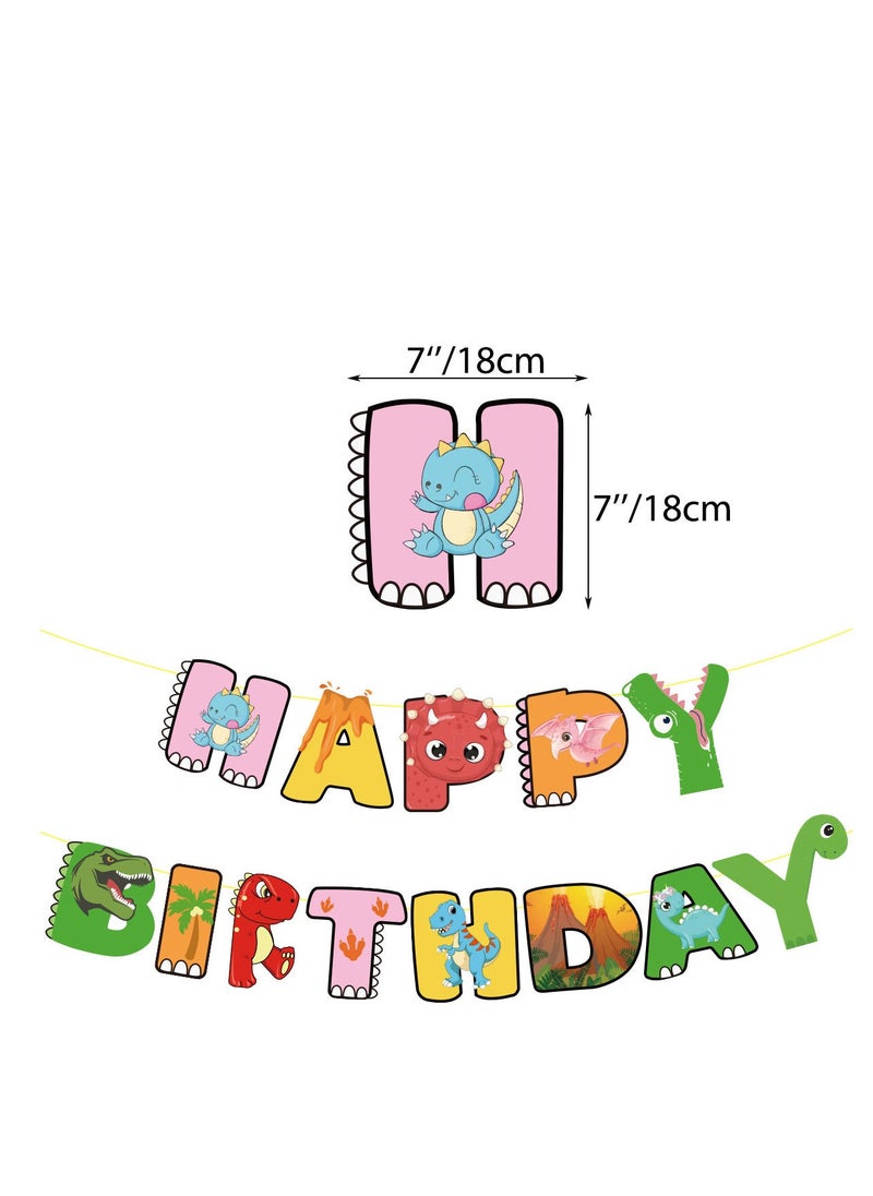 xppier 33 Pieces Dinosaur Theme Birthday Decorations for Children's Birthday Supplies  - Image 4