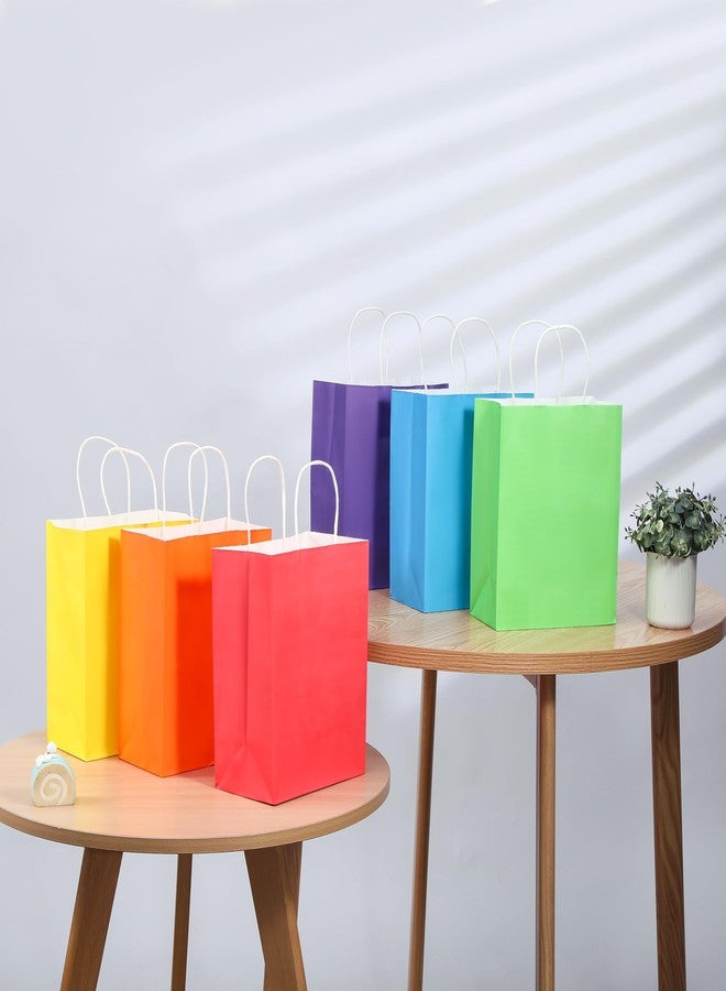 SUNCOLOR 24 Pack Rainbow Gift Bags with Handles – 8x4.5x10 Medium Bags for Shopping, Retail, DIY, Wedding, Party Favors & Special Occasions - Image 4