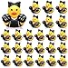 MiniInflat 24 Pcs Cheer Team Gifts Bulk Cheerleader Mini Rubber Ducks with Bows Cheer Party Favors Ducks Cheerleading Competition Gifts Accessories Goodie Bags Stuffers Party Decorations Black - Image 2