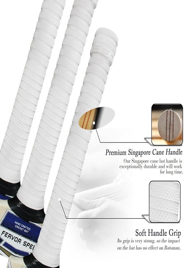 Fervor Spel FS Ghost 1.0 English Willow Grade 3 Cricket Bat | Professional Leather Ball Bat with Thick Edges, Extended Sweet Spot & Premium Cane Handle for Tournament Cricket (Size 6) - Image 3