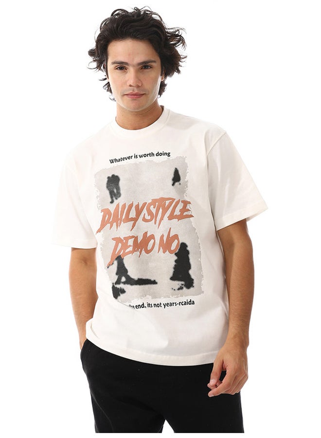 WHITE RABBIT Comfy White Summer T-Shirt - Image 1