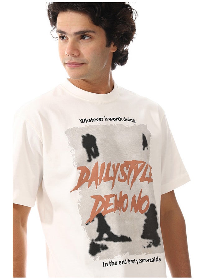 WHITE RABBIT Comfy White Summer T-Shirt - Image 4