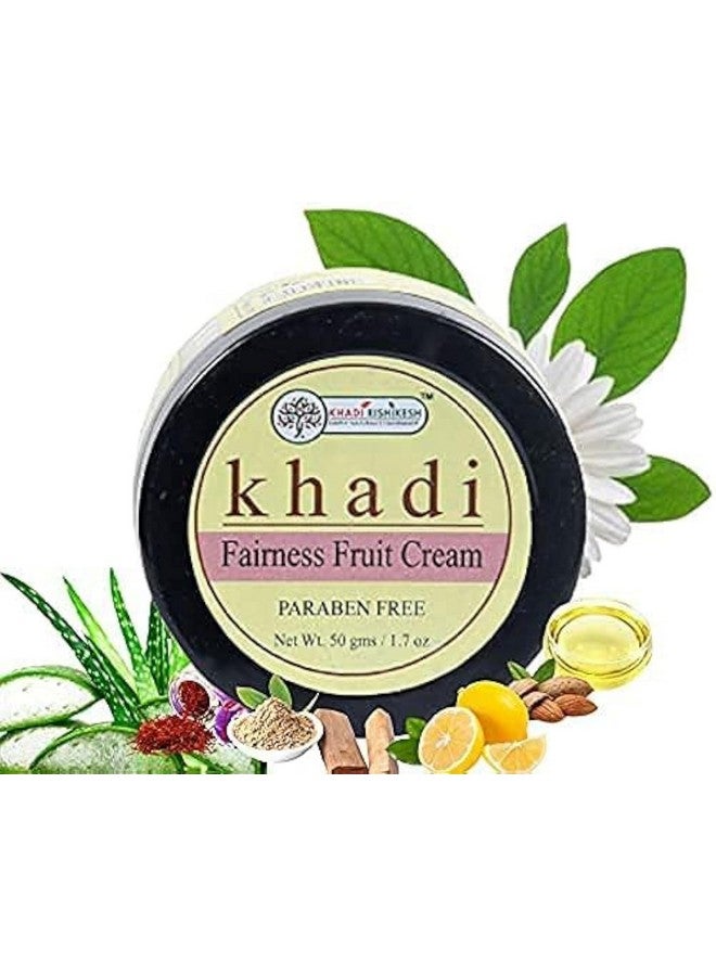 KHADI RISHIKESH Ayurvedic Fairness Fce Cream For Brightening Lightening Day Cream Lighten Dark Spots Wrinkles |Reduces Blemishes ,Protected Sun,For Women/Men | Bright, Even Toned & Glowing Skin -50Gm-Ayurvedic Fairness Cream, Brightening Day /Night Cream, Daily Face Moisturizer, Lighacne Scare Aging Reduces Blemishes ,Protected Sun-Women & Men-50Gm - Image 1