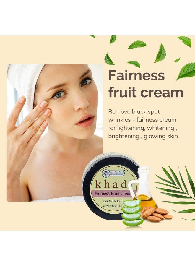 KHADI RISHIKESH Ayurvedic Fairness Fce Cream For Brightening Lightening Day Cream Lighten Dark Spots Wrinkles |Reduces Blemishes ,Protected Sun,For Women/Men | Bright, Even Toned & Glowing Skin -50Gm-Ayurvedic Fairness Cream, Brightening Day /Night Cream, Daily Face Moisturizer, Lighacne Scare Aging Reduces Blemishes ,Protected Sun-Women & Men-50Gm - Image 4