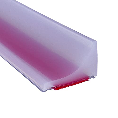 KAYLEINSTER 78 Inch Shower Threshold Water Dam Barrier, Silicone Sink Splash Guard for Kitchen Bathroom, Frameless Door Bottom Stopper, Corner Guard for Bathtub (Transparent) - Image 1