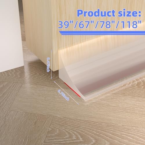 KAYLEINSTER 78 Inch Shower Threshold Water Dam Barrier, Silicone Sink Splash Guard for Kitchen Bathroom, Frameless Door Bottom Stopper, Corner Guard for Bathtub (Transparent) - Image 3