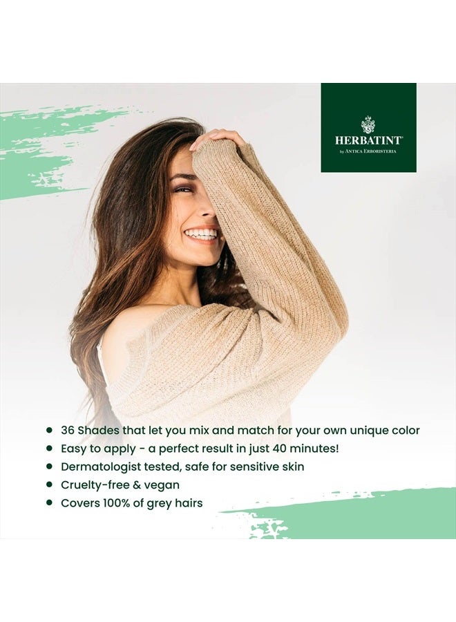 Herbatint Permanent Haircolor Gel, 4M Mahogany Chestnut, Alcohol Free, Vegan, 100% Grey Coverage - 4.56 oz - Image 3