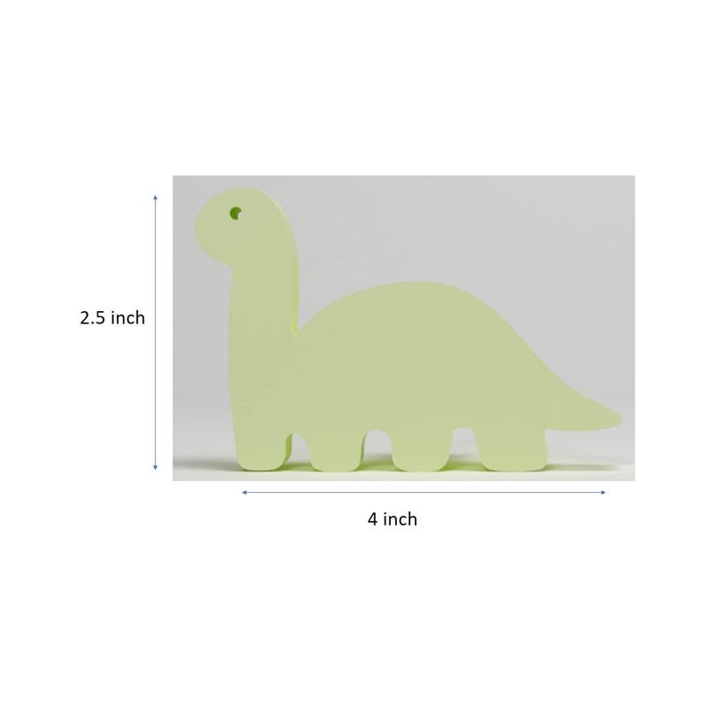 FLY FROG Dinosaur-Themed MDF Wood Knobs for Kids' Rooms, Wardrobes, Doors, and Cabinets – Set of 2 Drawer Handles (Dinosaur-Light Green) - Image 3