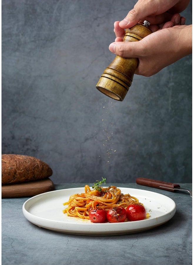 Famiware طقم أطباق عشاء من الخزف 6 قطع بحجم 10.25 بوصة، مقاومة للخدش، آمنة للاستخدام في الميكروويف وغسالة الصحون، بيضاء - Image 4