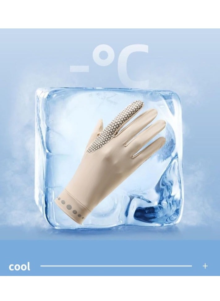 TRASSLE UV Sun Protection Gloves Women Non Slip Sun Gloves Driving Gloves Breathable Outdoor Cycling Gloves for Women,Full Finger Touchscreen Gloves  - Image 5