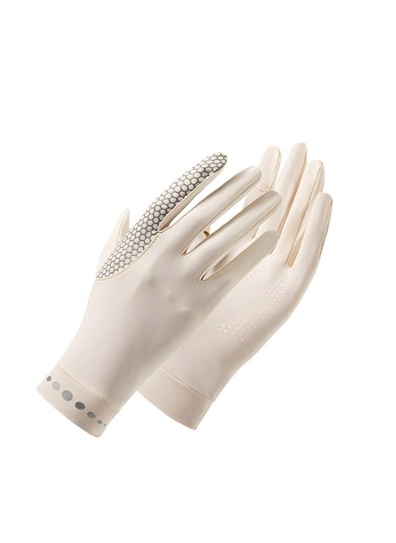 TRASSLE UV Sun Protection Gloves Women Non Slip Sun Gloves Driving Gloves Breathable Outdoor Cycling Gloves for Women,Full Finger Touchscreen Gloves  - Image 1