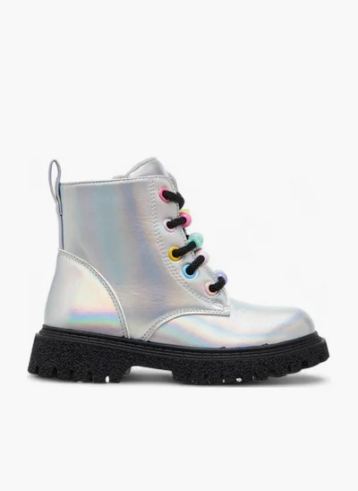 Flora Bella By Shoexpress Panelled Boots with Zip Closure
