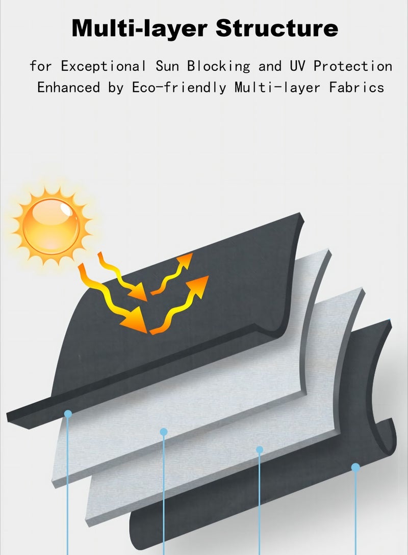 Car Windshield Sunshade 140cm x 70cm Keep Your Car Cool Visor Sunshade Foldable Reflective Blackout Panels for Most Cars SUVs - Image 5