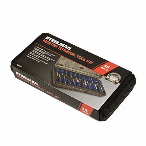 Steelman 19-Piece Master Terminal Tool Kit for Auto Techs, Removes Terminal Block Wires Without Damage, Includes: Tube, Flat, Fork Blade, Single Pin, Sheathing Ripper, & Others - Image 4