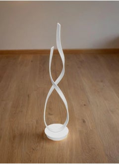 HOCC Modern Twisted LED Floor Lamp Painted White  - Image 1
