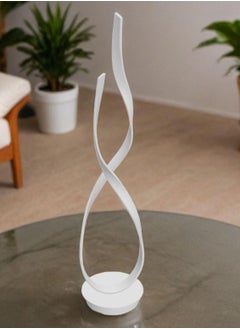 HOCC Modern Twisted LED Floor Lamp Painted White  - Image 3