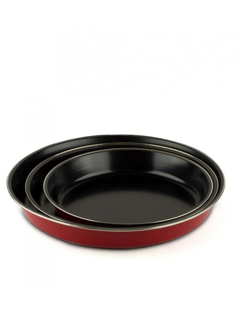 BASURRAH 3 Pieces Round Oven Trays 20-85010 