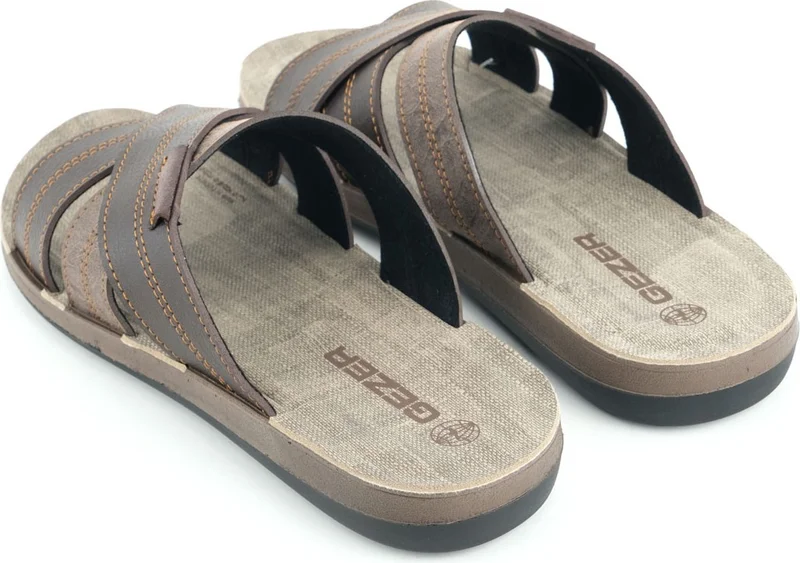 Gezer Summer Men's Artificial Leather Comfortable Sole Daily Slippers