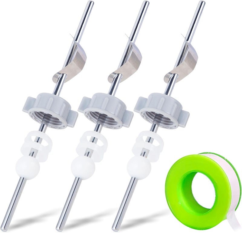 FullMayPro Lavatory Pop-Up Center Piece Assembly,Pop-Up Drain Repair Kit,Fits Most Popular Brands,Replacement Bathroom Sink Pivot Rod,15MM Ball, Chrome（3PCS） - Image 1