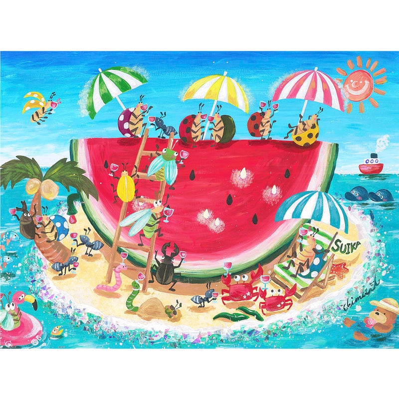 Pintoo Jigsaw Puzzles 1200 Piece for Adults Chimura Mayu Watermelon Party Beautiful Plastic Puzzle for Home Decor Zero Dust Easy Storage H3615 - Image 3