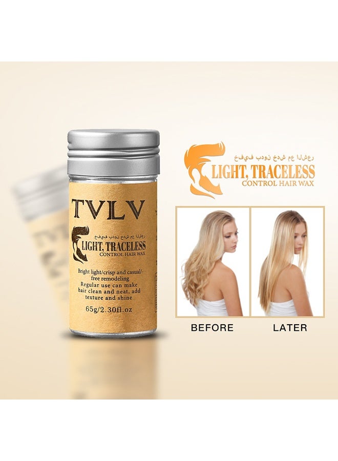 TVLV Light,Traceless Control Hair Wax Stick, Hair Styling Wax Set - Strong Hold Non-Greasy for All Hair Types | Includes Slick Stick & 3 Combs,65g - Image 2