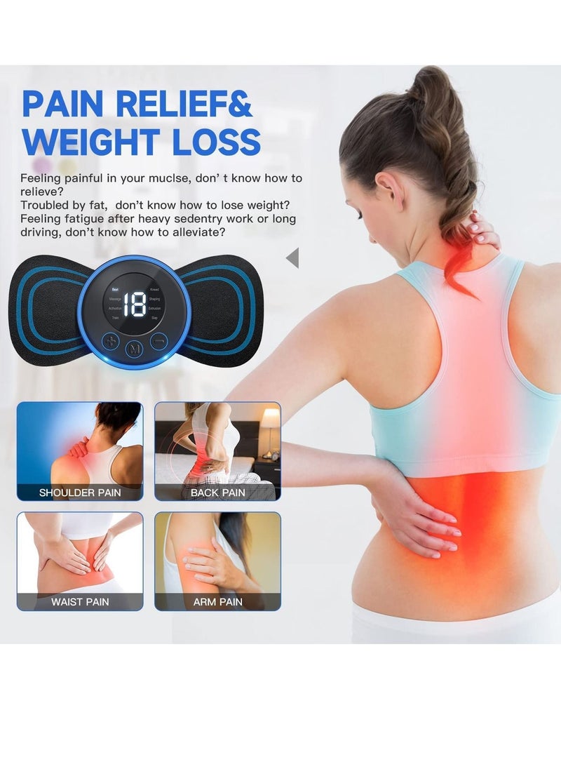 Generic - Body Massager,Wireless Portable Neck Massager with 8 Modes and 19 Strength Levels Rechargeable Pain Relief EMS Massage Machine for Shoulder,Arms,Legs - Image 1