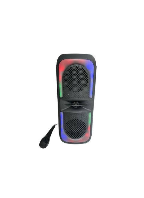 مكبر الصوت ZR-670S 1.0 مع ميكروفون و بطارية - لون أسود
